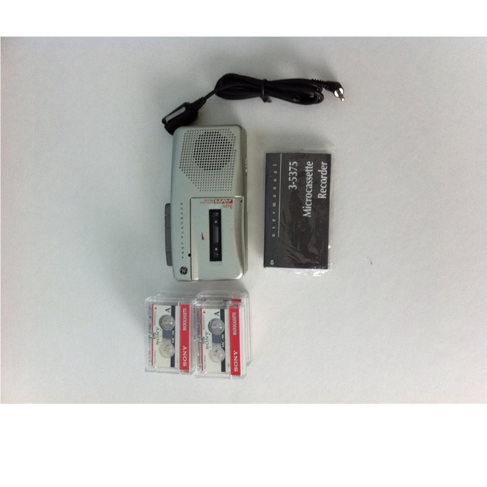 GE 3-5375  Microcassette Recorder